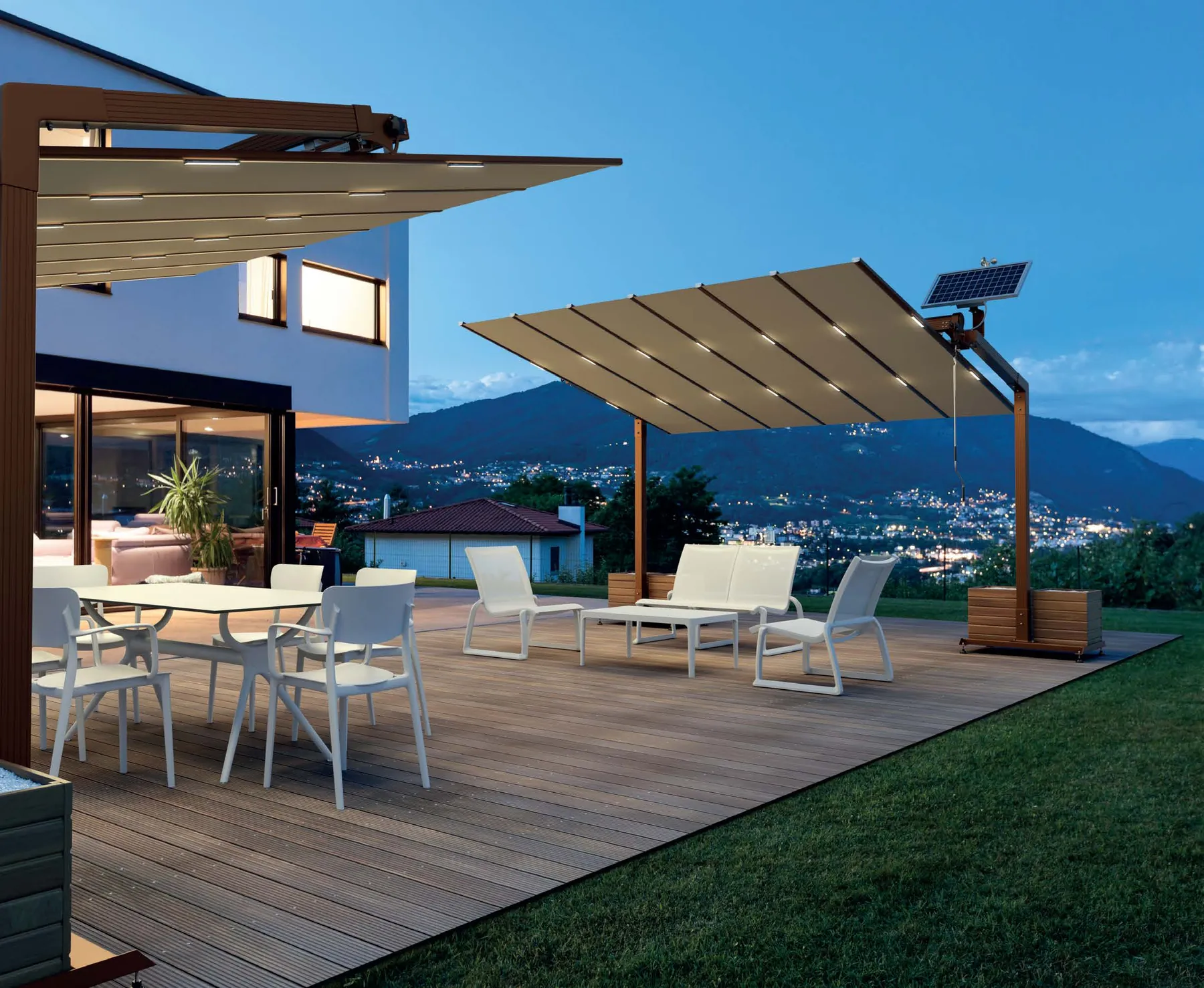 Cosmos solar parasol garden lounge
