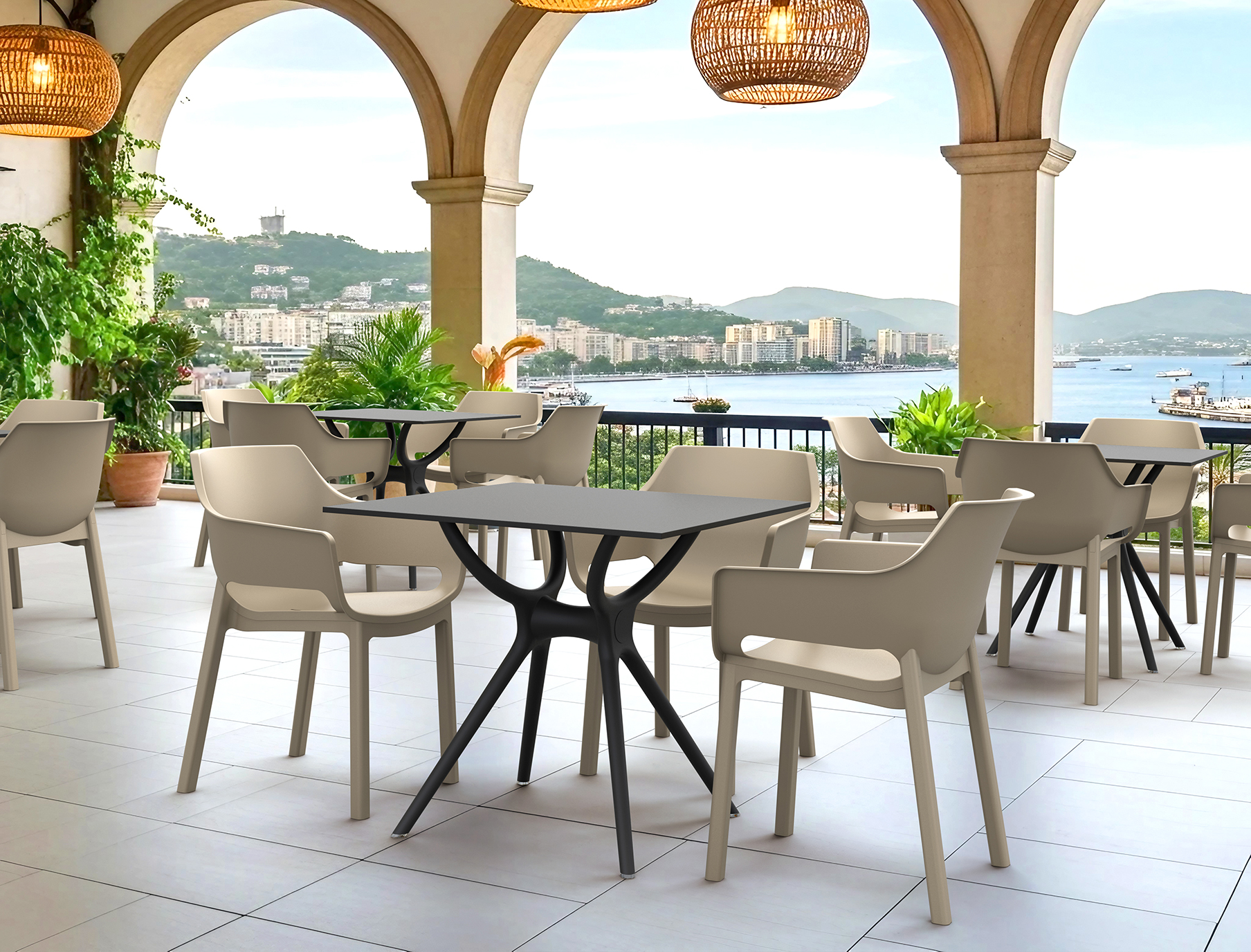 Palm Garden Hotel outdoor seating project